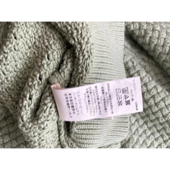 Vintage LL Bean Women’s Size M Knitted Mint Green Sweatshirt Crew Neck Sweater - Picture 13 of 14